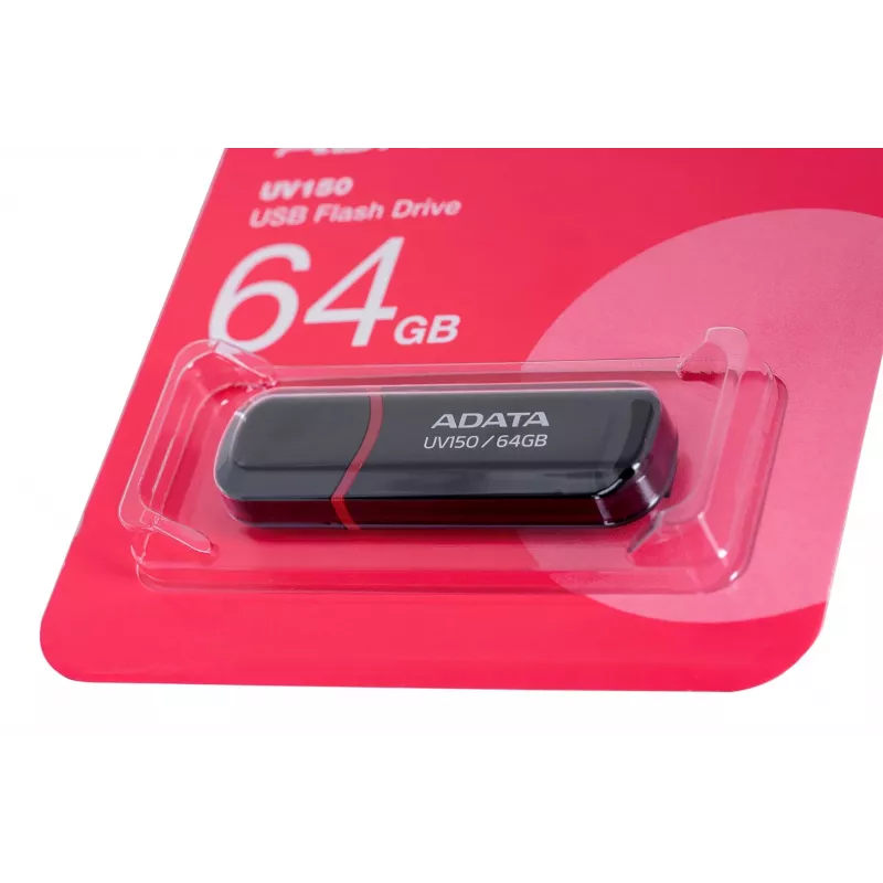 ADATA 64GB DashDrive UV150 USB zibatmiņa USB Type-A 3.2 Gen 1 (3.1 Gen 1) Melna