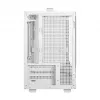 Datora korpuss DeepCool CH160 PLUS WH Small Form Factor balts, microATX, rūdīts stikls, USB-C