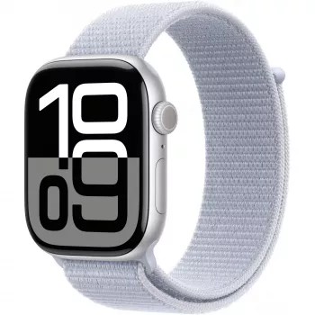 APPLE Watch Series 10 GPS 46mm Sudraba alumīnija korpuss ar Blue Cloud Sport Loop