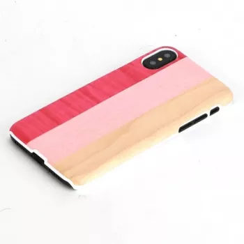 Viedtālruņa maciņš man and wood iPhone X/XS — rozā pīrāga balts