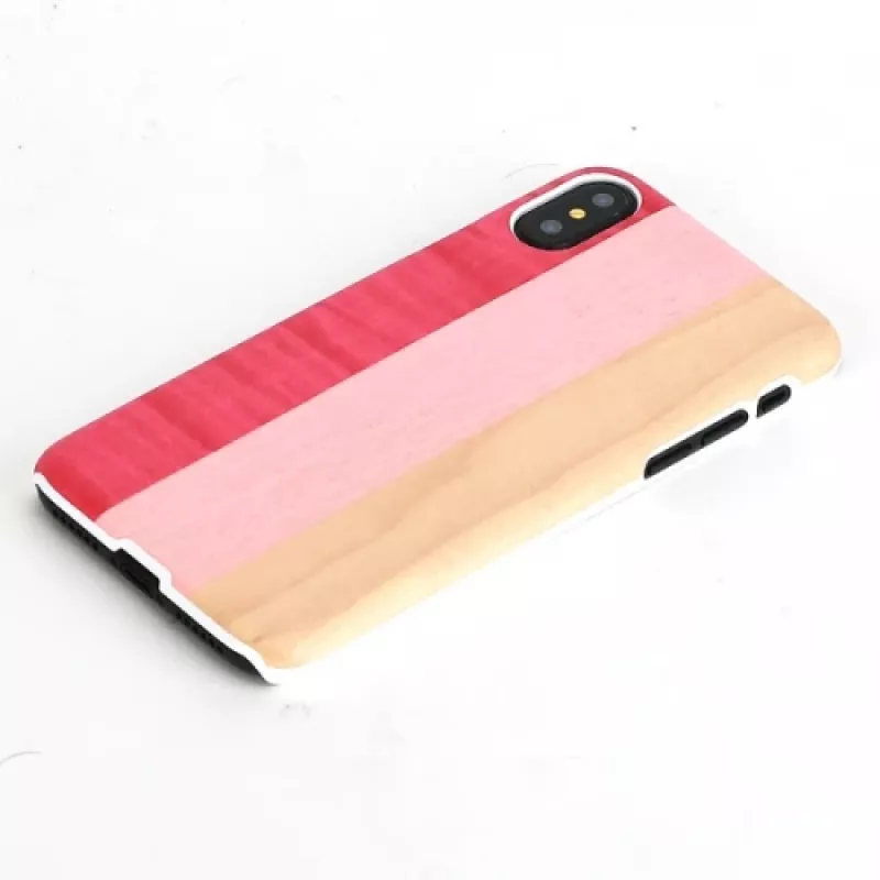 Viedtālruņa maciņš man and wood iPhone X/XS — rozā pīrāga balts