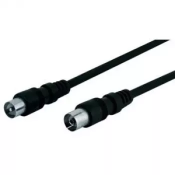 Wentronic Goobay antenas savienojuma kabelis, melns, 5 m - IEC/Coax spraudnis IEC/Koax ligzda (11723)
