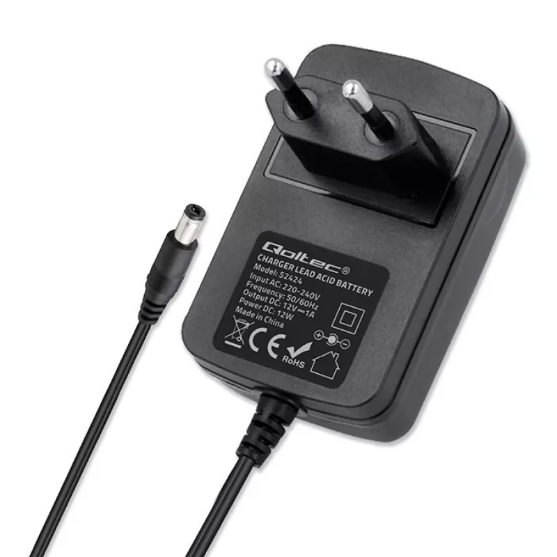 Baterijas lādētājs QOLTEC Charger AGM GEL STD 12V 1.5A