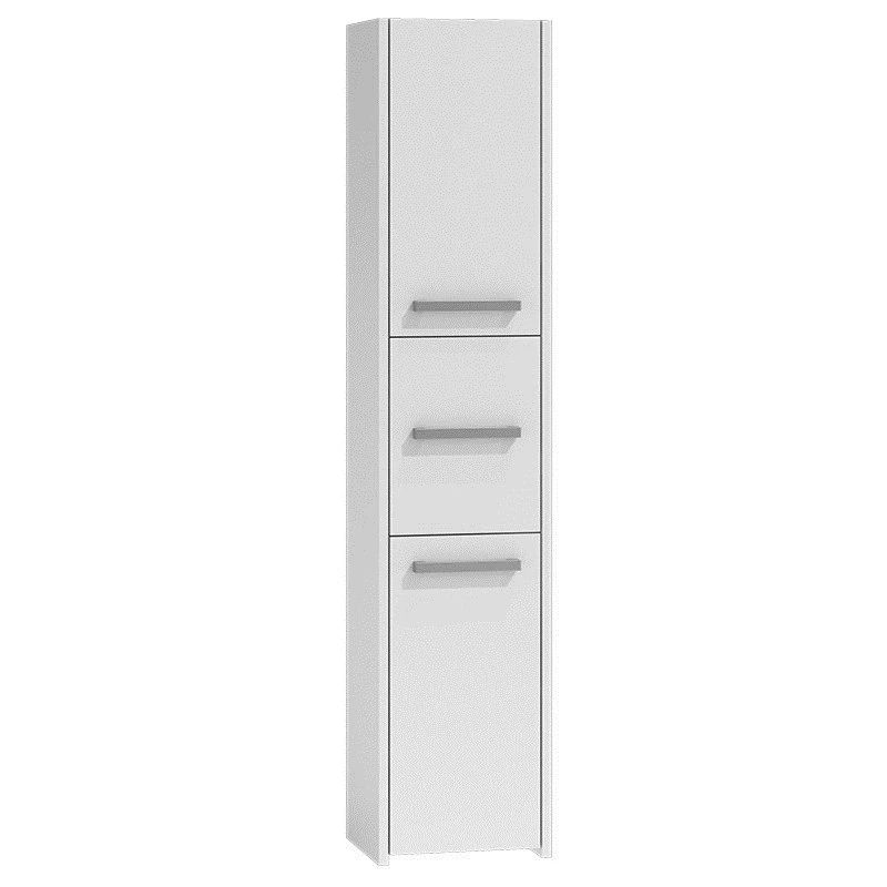 Vannas istabas uzglabāšanas skapis top e shop S43 BIEL — brīvstāvošs, 6 plaukti, 400×300×1700 mm, balts
