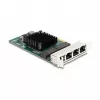 DeLOCK PCI Express x4 karte 4 x RJ45 Gigabit LAN BCM pelēka