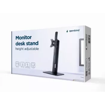 Gembird MS-D1-01 Monitora galda statīvs, regulējams augstums, melns