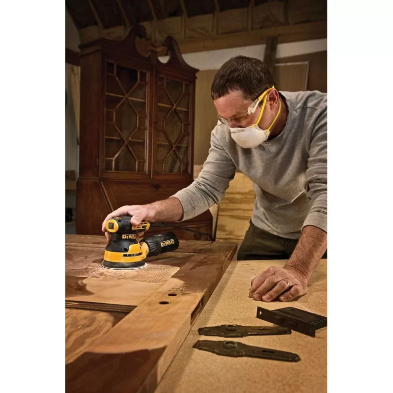 Orbitālais slīpētājs DeWalt DWE6423-QS, 280 W, 8 000–12 000 OPM, 2,6 mm orbīta, 1,28 kg