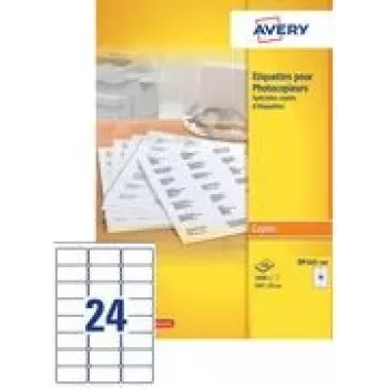 Pašlīmējošās uzlīmes Avery lāzera uzlīmes baltas 105 x 58 mm DPS10 1000 gab.