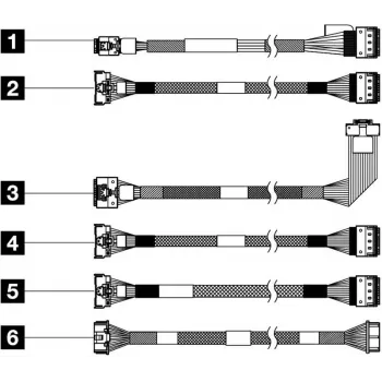 Lenovo Thinksystem SR650 V3 X4 M.2 Sat A/NVME NON-RAID kabeļu komplekts (4X97A82924)