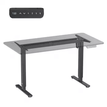Ergo Office elektriski regulējams galds, maks. augstums 1160 mm, maks. slodze - 80 kg, bez sēd-stāv galda virsmas, melns, ER-400 B