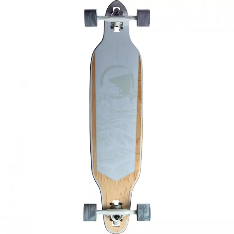 Longboard RAM Solitary Blanc de blanc — RAM longboard, balta/pelēka apdare