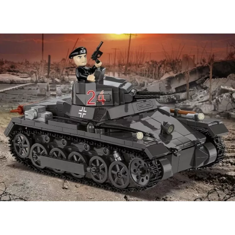 Cobi Panzer I Ausf. B būvkomplekts – 654 detaļas, detalizēts tanka modelis