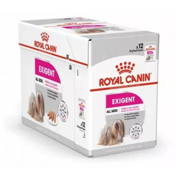 Mitrā suņu barība Royal Canin Exigent Meat Universal 12×85 g — mājputnu gaļa, pieaugušiem, izvēlīgiem suņiem