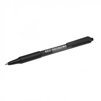 BIC lodīšu pildspalvas SOFTFEEL CLIC 1.0 mm, melna, 1 gab. 914360