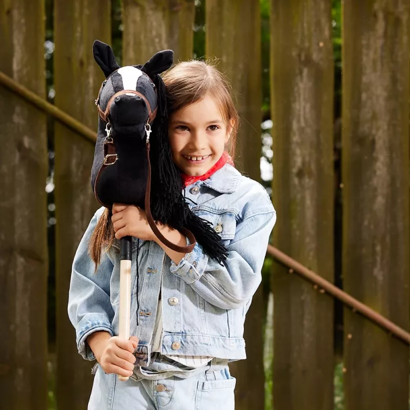 Nūja ar zirga galvu HOPPIHORSE Hobby Horse A3 melna