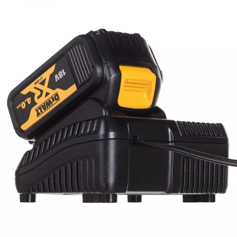 Bezvadu elektroinstrumentu komplekts DeWalt DCK2062M2T — 18V, DCD709 urbis + DCF809 1/4 collu triecienskrūvgriezis, 2×4,0Ah baterijas, TSTAK II kaste