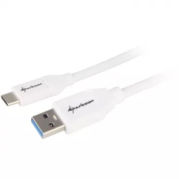 USB 3.2 Gen 2 kabelis, USB-A Plug > USB-C Plug (Balts, 1 Meter)