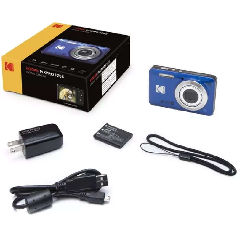 Kodak PIXPRO FZ55 1/2,3 kompaktkamera 16 MP CMOS 4608 x 3456 pikseļi zila (FZ55BL)