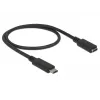 USB kabelis DeLOCK 85532 USB 3.2 Gen 1 0,5 m USB C Melns