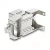 Keystone modulis DELOCK RJ45 uz LSA Cat.6A ekranēts, bez instrumenta, plakans, sudraba/baltā krāsā, ar putekļu vāciņu