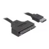 SATA kabelis DeLOCK ESATAP-100 0.5m melns