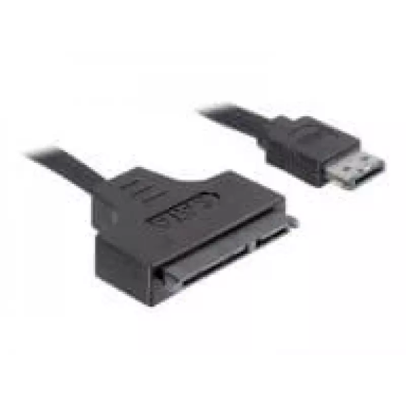 SATA kabelis DeLOCK ESATAP-100 0.5m melns