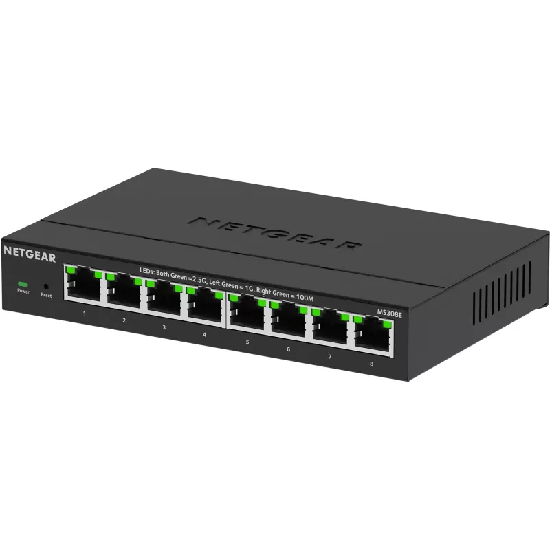 NETGEAR MS308E Nepārvaldīts 2.5G Ethernet (100/1000/2500) Melns