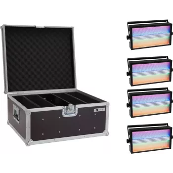 EUROLITE LED Super Strobe Set 20000679 — 4 LED strobo gaismas ar pārnēsājamo somu