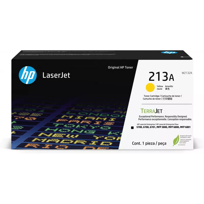 HP 213A dzeltena oriģināla LaserJet tonera kasetne, 3000 lapas, dzeltena, 1 gab.