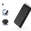 Dux Ducis Dux Ducis Hivo ādas maciņš ar atloku, dabīgās ādas kabatas futrālis kartēm un dokumentiem Samsung Galaxy S22+ (S22 Plus) melns
