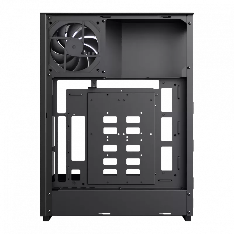 Gamemax korpuss | T20 BK | Melns | M-ATX | Barošanas bloks nav iekļauts