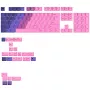Keycaps GLORIOUS GPBT Gradient Nebula ANSI Layout PBT Dye-Sub taustiņu vāciņu komplekts