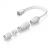 Tīkla kabelis Ubiquiti UACC-Cable-Extender-C6A RJ-45 Cat6a 0,185 m balts
