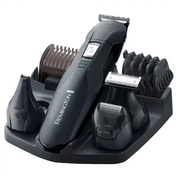 Remington PG6030 Edge personīgās kopšanas komplekts, ar titānu pārklāti asmeņi, 7 garuma iestatījumi, akumulators, bārdai/galvai/degunam/ausīm, melns