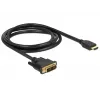 Video kabeļa adapteris DeLOCK 85583 1.5m DVI-D HDMI Type A Melns