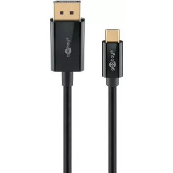 Goobay USB-C uz DisplayPort kabelis 4K 60 Hz 3 m melns - -Spraudnis> (75706)