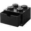 LEGO rakstāmgalda atvilktne 4, uzglabāšanas kastīte melna, radzes