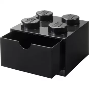 LEGO rakstāmgalda atvilktne 4, uzglabāšanas kastīte melna, radzes