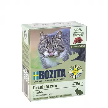 BOZITA Rabbit in Sauce - Slapjā kaķu barība - 370g