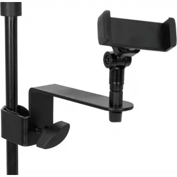 Tablet and Smartphone Holder Omnitronic IH-3 — adjustable height, Saderīga with various devices