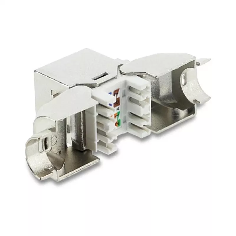 Keystone RJ45 Modulis DELOCK 90374 Cat.6A 90° Bez instrumentiem