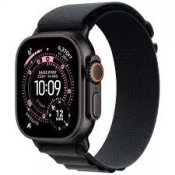 Smartwatch Apple Watch Ultra 3 GPS + Cellular 49mm Melns titāna korpuss Melna Milanese Loop mazs