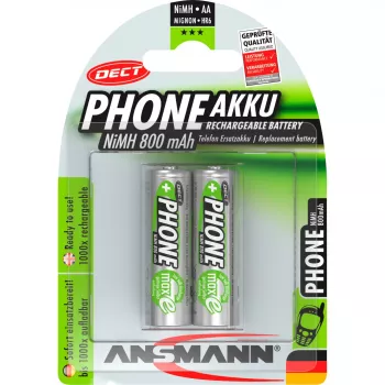 Baterija Ansmann blisteris 2 gab. DECT akumulators AA 800 mAh