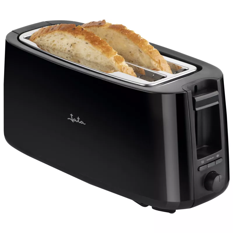 Tosteris Jata JETT1585 2-šķēlīšu 1400 W melns pogas grozāmais 230 V spraugas platums 25 cm spraugas dziļums 3 cm