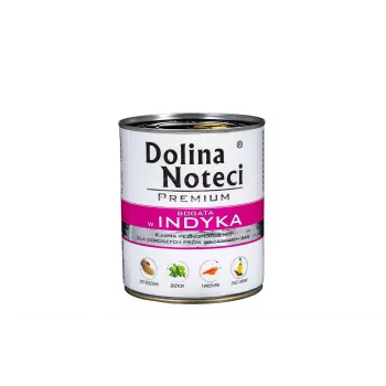 Mitrā suņu barība Dolina Noteci DOLINA NOTECI Premium — tītars, 800 g, pieaugušiem suņiem, bez lipekļa un sojas, bez mākslīgām piedevām