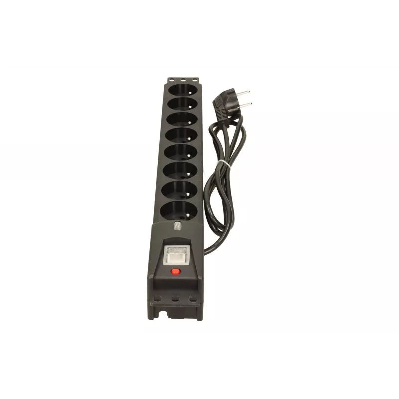 LESTAR LXARM 810 G-A K.:CZ 1,5M 19PDU Melns 8 maiņstrāvas kontaktligzdas 230 V 1,5 m