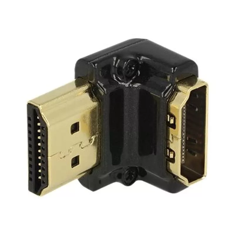 HDMI savienotājs DeLOCK 65662 90° Melns