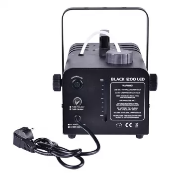 Dūmu miglas ģenerators Light4Me Melns 1200 1200W, 3 L tvertne, 4 lampas, 340 m³/min caurlaidība