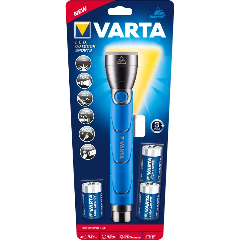 Rokas lukturītis Varta 18629101421 Melns Zils