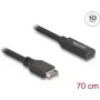 DeLOCK USB kabelis Type-E Key A 20 kontaktu vīrišķais uz USB Type-C sievišķo 70 cm